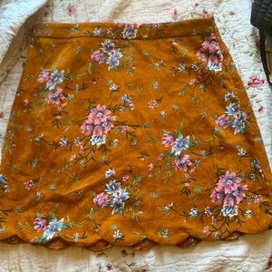 Chance pencil skirt with a floral pattern.